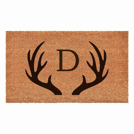 Calloway Mills Monogram Door Mat, Black, Natural, 24 in W x 48 in L 108802448D